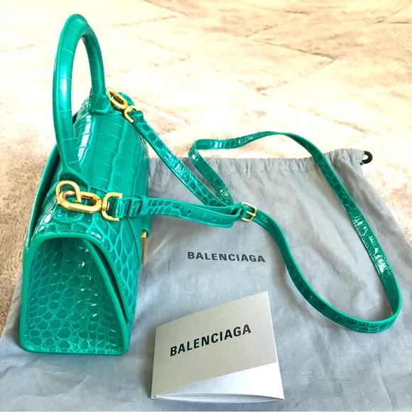 NEW🔥BALENCIAGA💥RARE💥XS Hourglass Leather Top Handle Bag🔥 - Picture 13 of 15